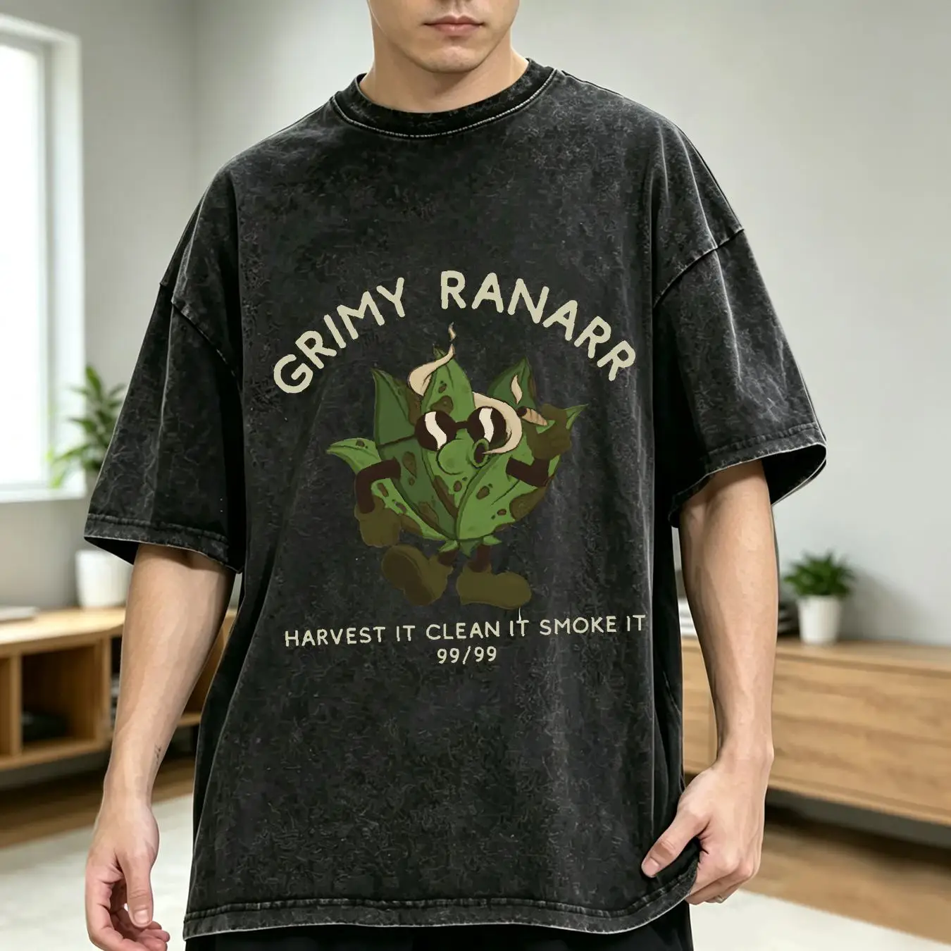 Retro Gaming T Shirt - 洗い加工を施したTシャツ。グリミー・ラナール・クラシック・OSRSデザイン。男性・女性向け。長袖または半袖。ヴィンテージ風。カジュアルなスタイルに。