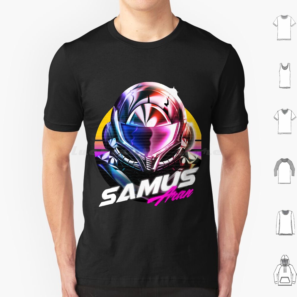 Retro Gaming T Shirt - サムス・アラン Tシャツ 6XL コットン製 クールなデザイン メトロイド