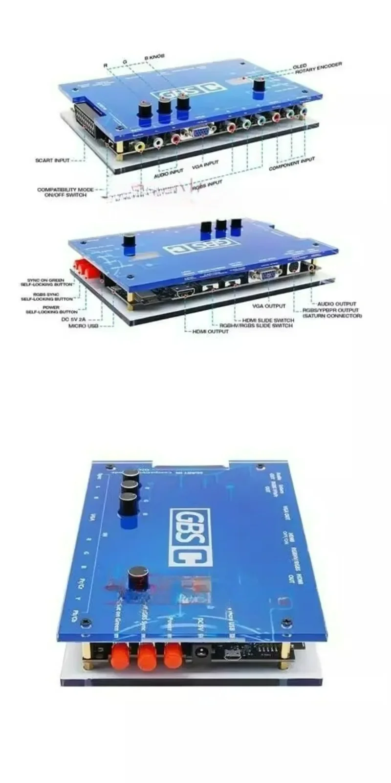 GBSC RGBS VGA Scart Ypbpr信号をVG - Scart To Hdmi のレビューと価格
