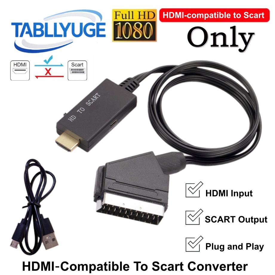 HDMI対応SCART変換ケーブル HDMI対応入力からSC - Scart To Hdmi のレビューと価格