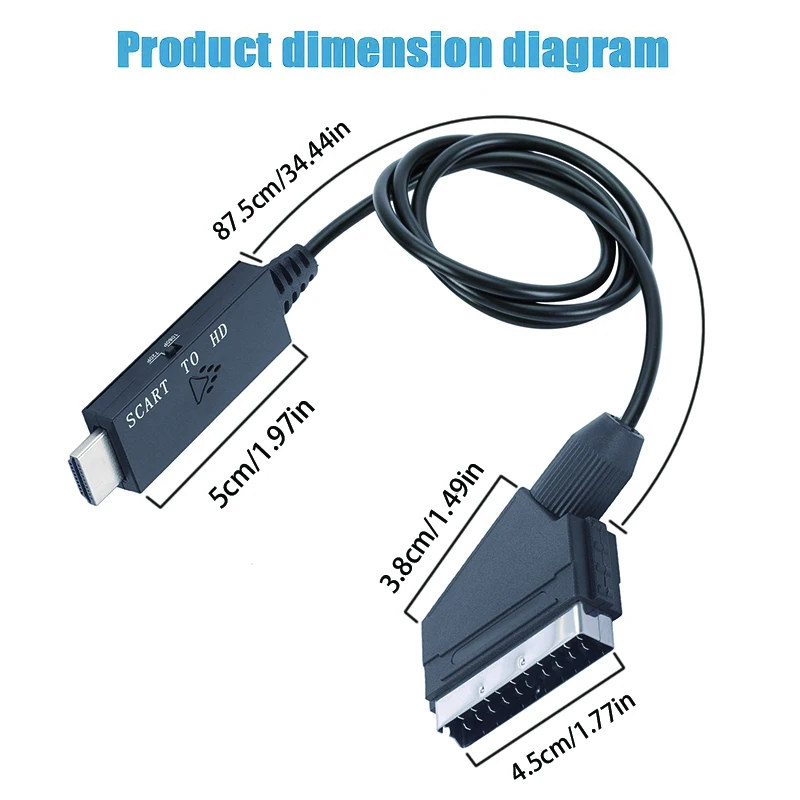 SCART-HDMI変換アダプター。1080P/720P対応 - Scart To Hdmi のレビューと価格
