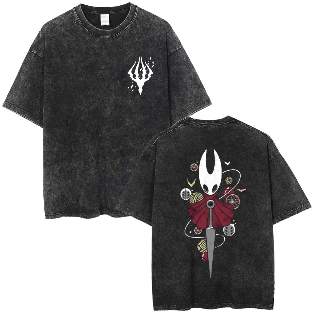 ウォッシュドヴィンテージゲーム ホロウナイト 両面プリントT - Retro Gaming T Shirt のレビューと価格